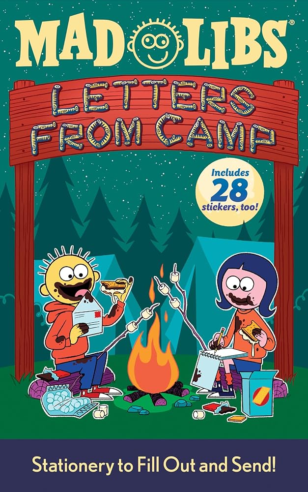 Letters from Camp Mad Libs: Stationery to Fill Out and Send! Includes 28 Stickers Too! cover image