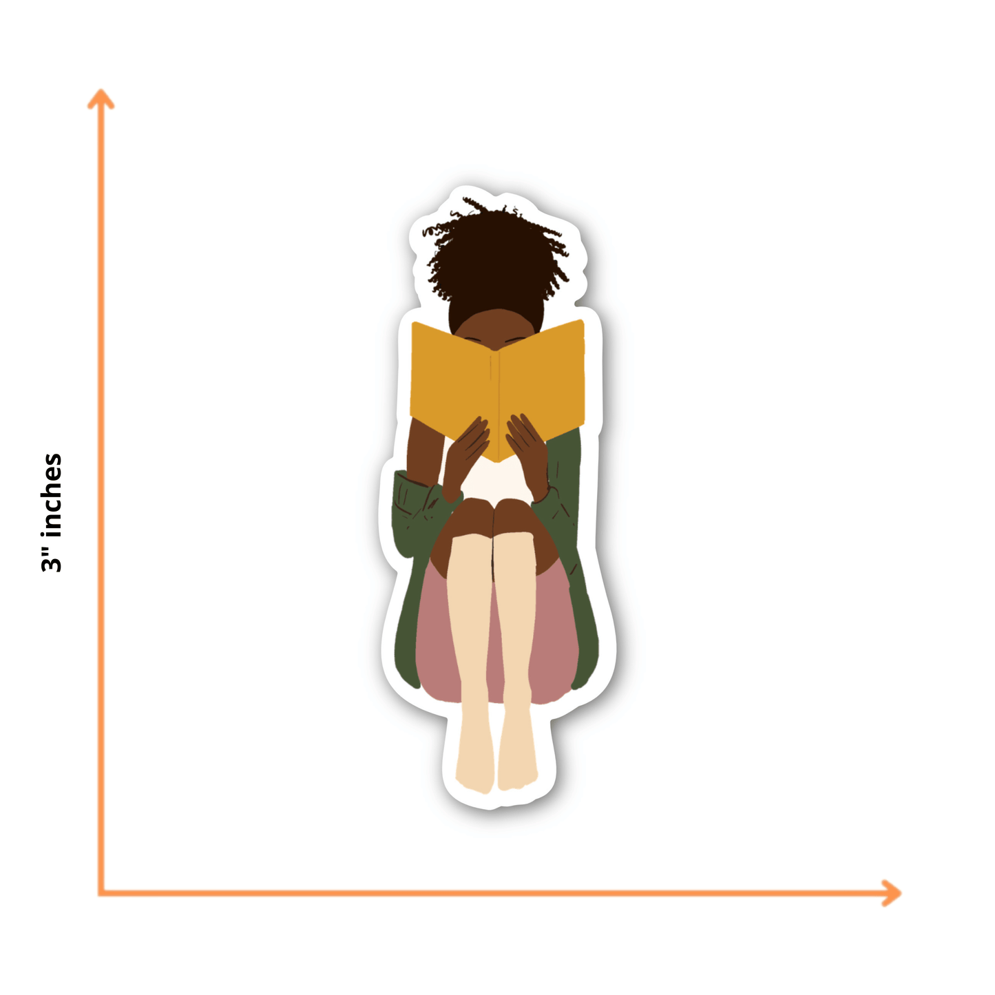 CheerNotes Greeting Cards & Stationery - Nose in a Book Sticker - Brown