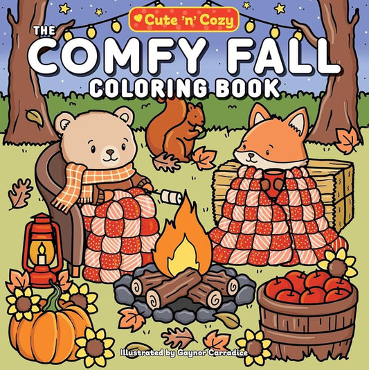 The Comfy Fall Coloring Book (Cute and Cozy) cover image