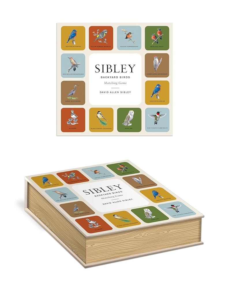 Sibley Backyard Birds Matching Game: A Memory Game with 20 Matching Pairs for Children cover image