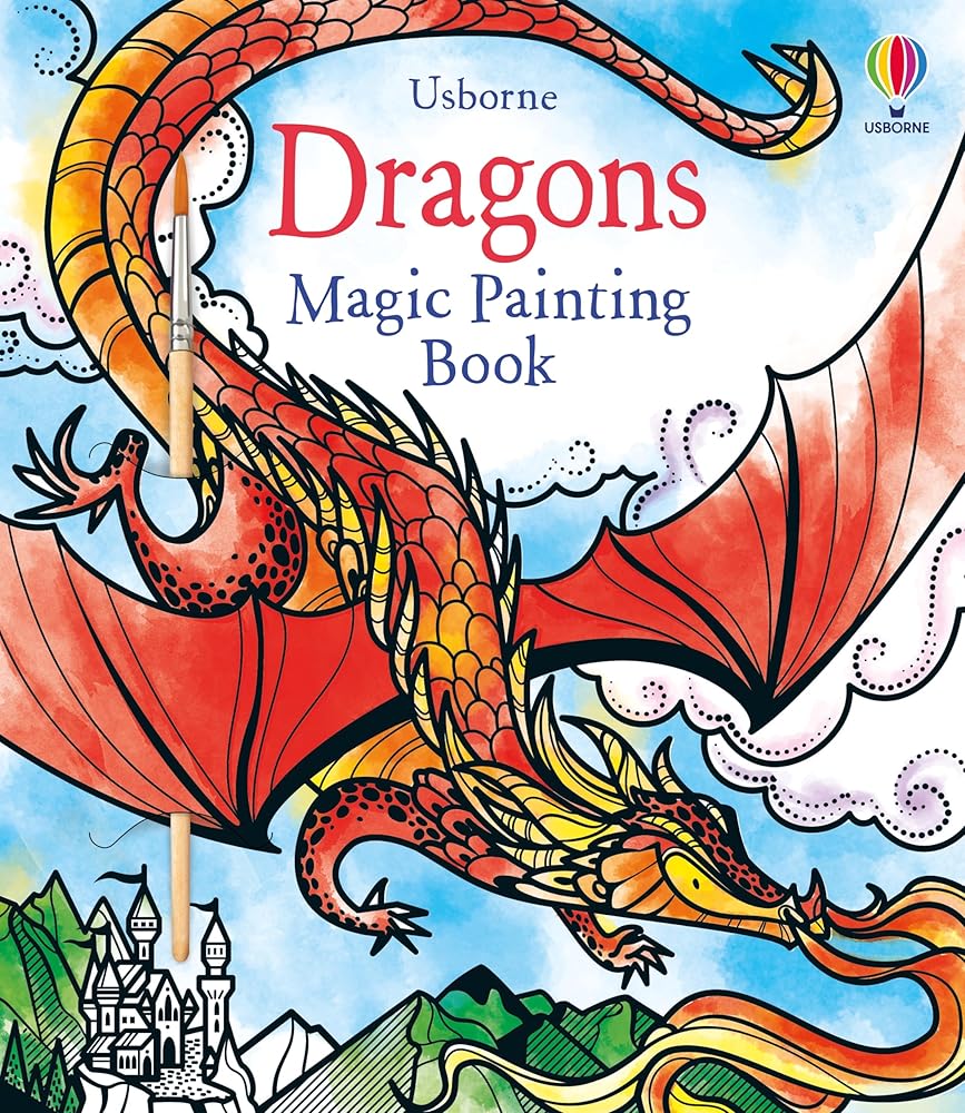 Dragons Magic Painting Book: A Water Activity Book About Colorful Mythical Dragons for Kids (Ages 5-7) cover image