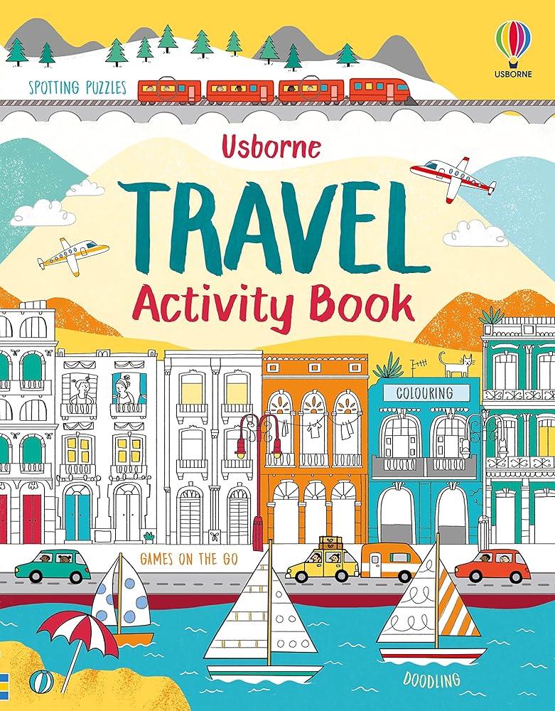 Travel Activity Book: Creative Travel-Themed Activity Book For Kids Ages 6-12 With Maps, Crosswords, And Fill-In Puzzles cover image