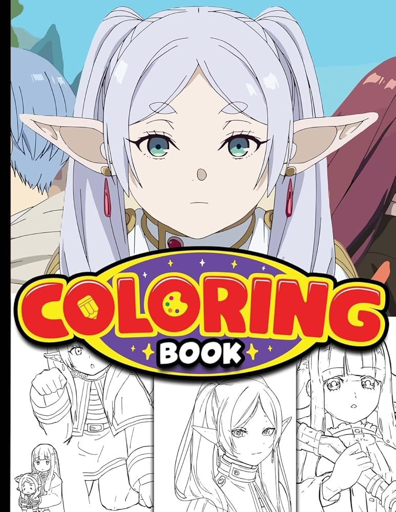 Frieren Beyond Journey's End Coloring book for kids and Teens: Frieren Coloring book - Clear and Easy Coloring Designs for Kids and Teens cover image