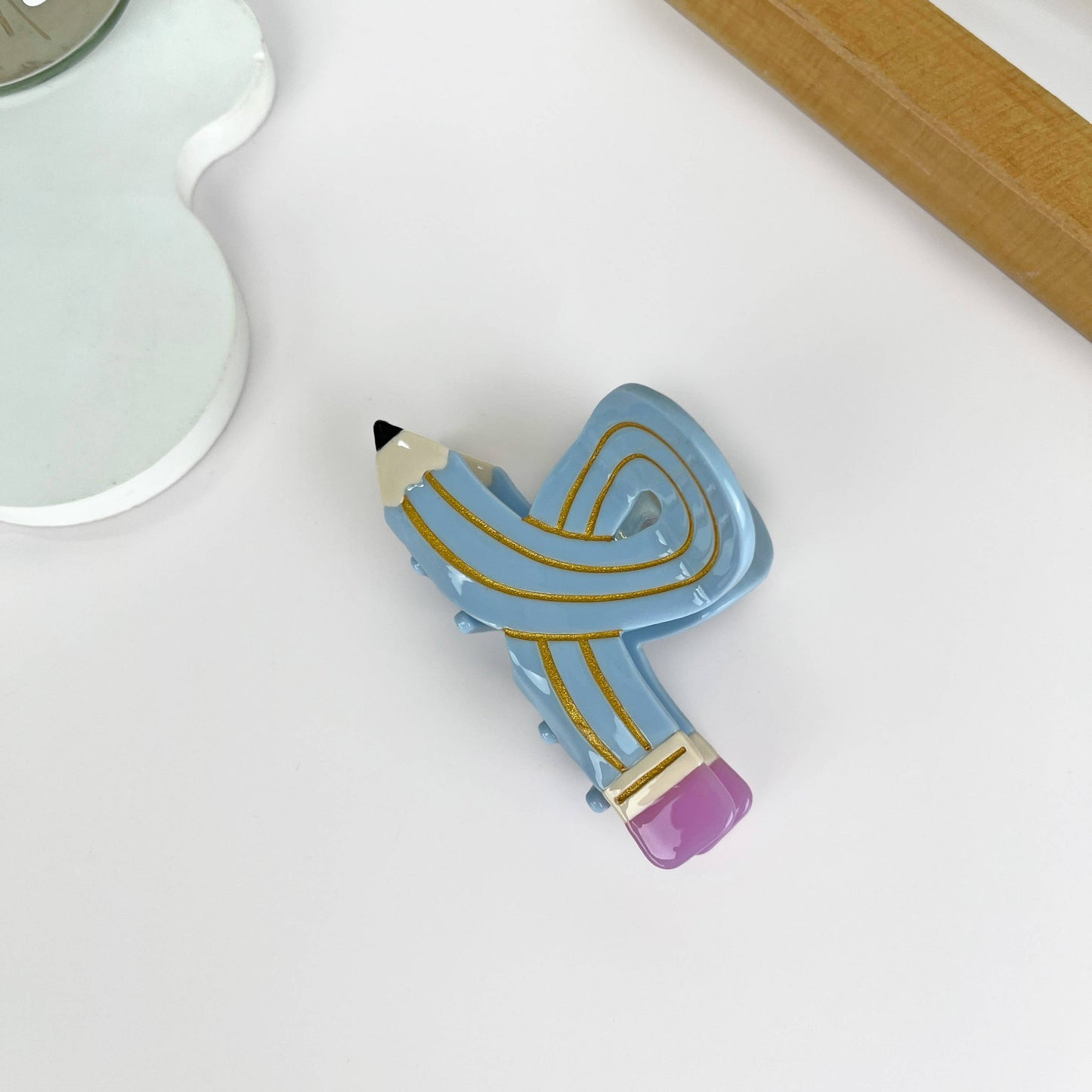 mildstyles - Acetate pencil hair claw clip: Yellow