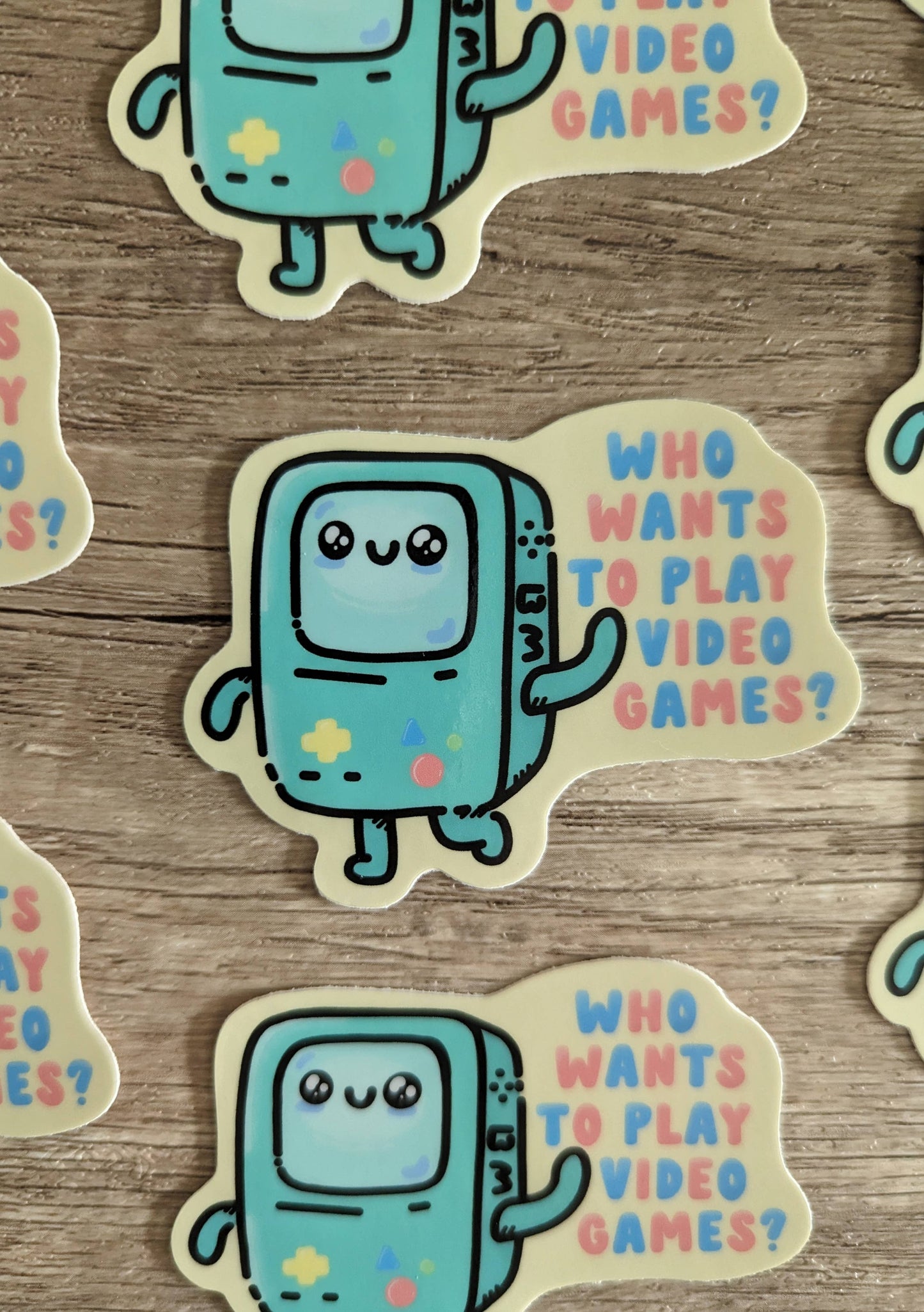 Sadsquatch - BMO Video Games - Cute Adventure Time Vinyl Sticker
