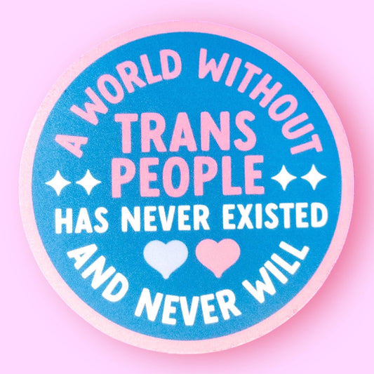 The Hissin' Kitten - A World Without Trans People Sticker