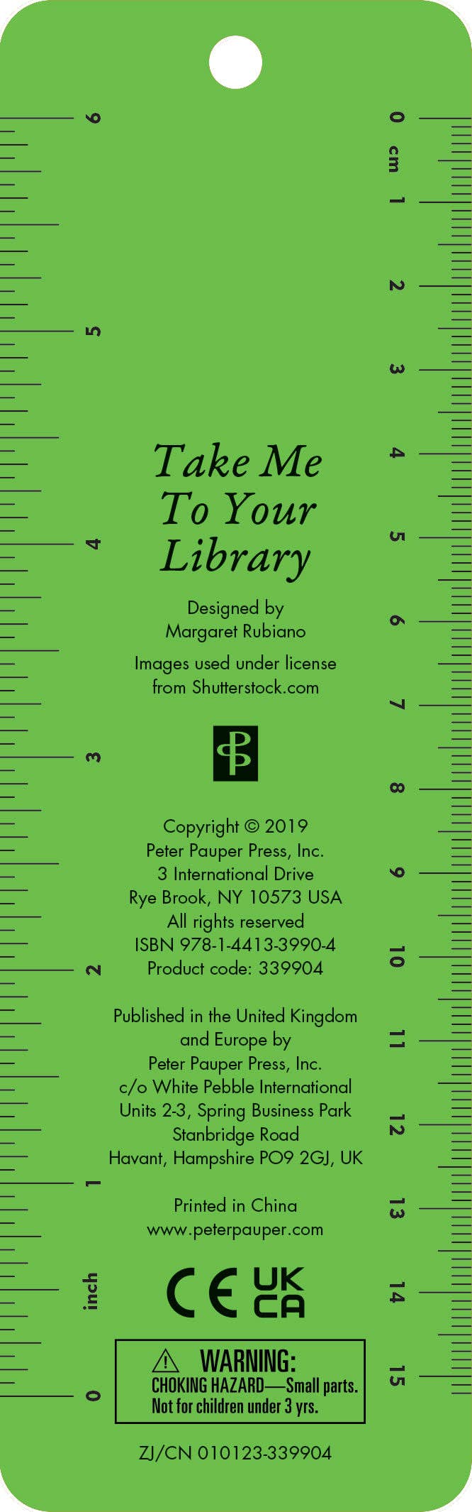Peter Pauper Press - Take Me To Your Library Children's Bookmark