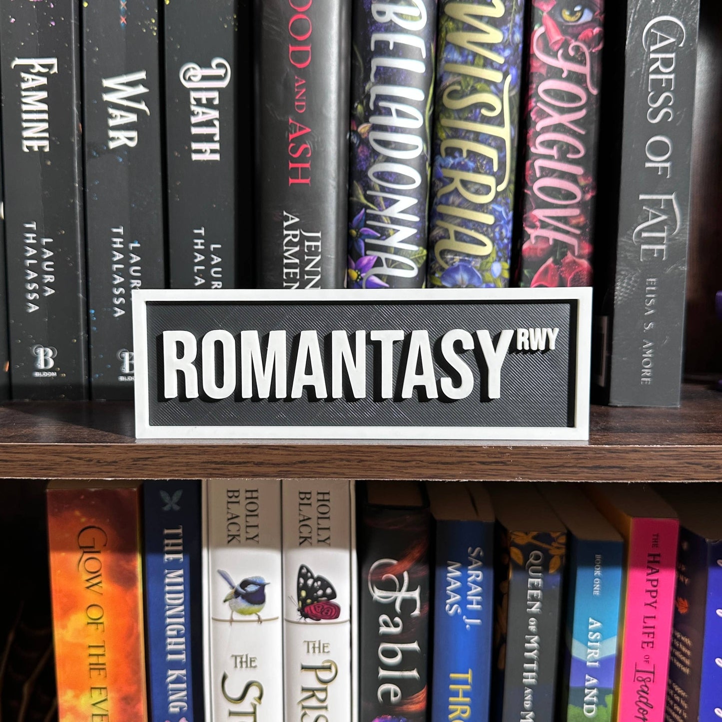 The Crafted Nook - Romantasy Street Sign | Bookshelf Decor: Purple