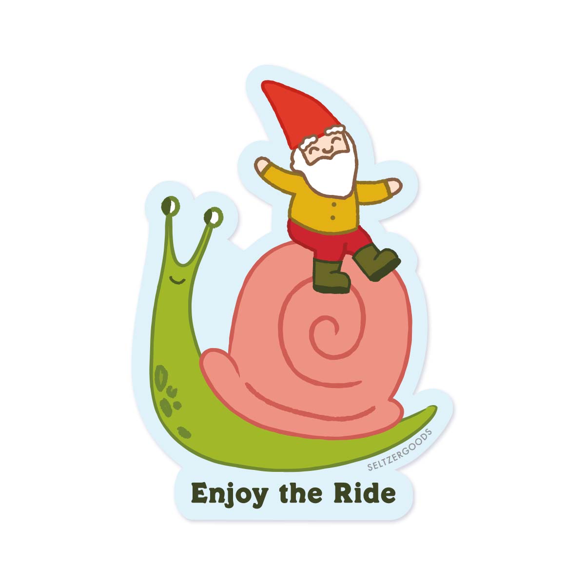 Seltzer Goods - Gnome Snail Sticker
