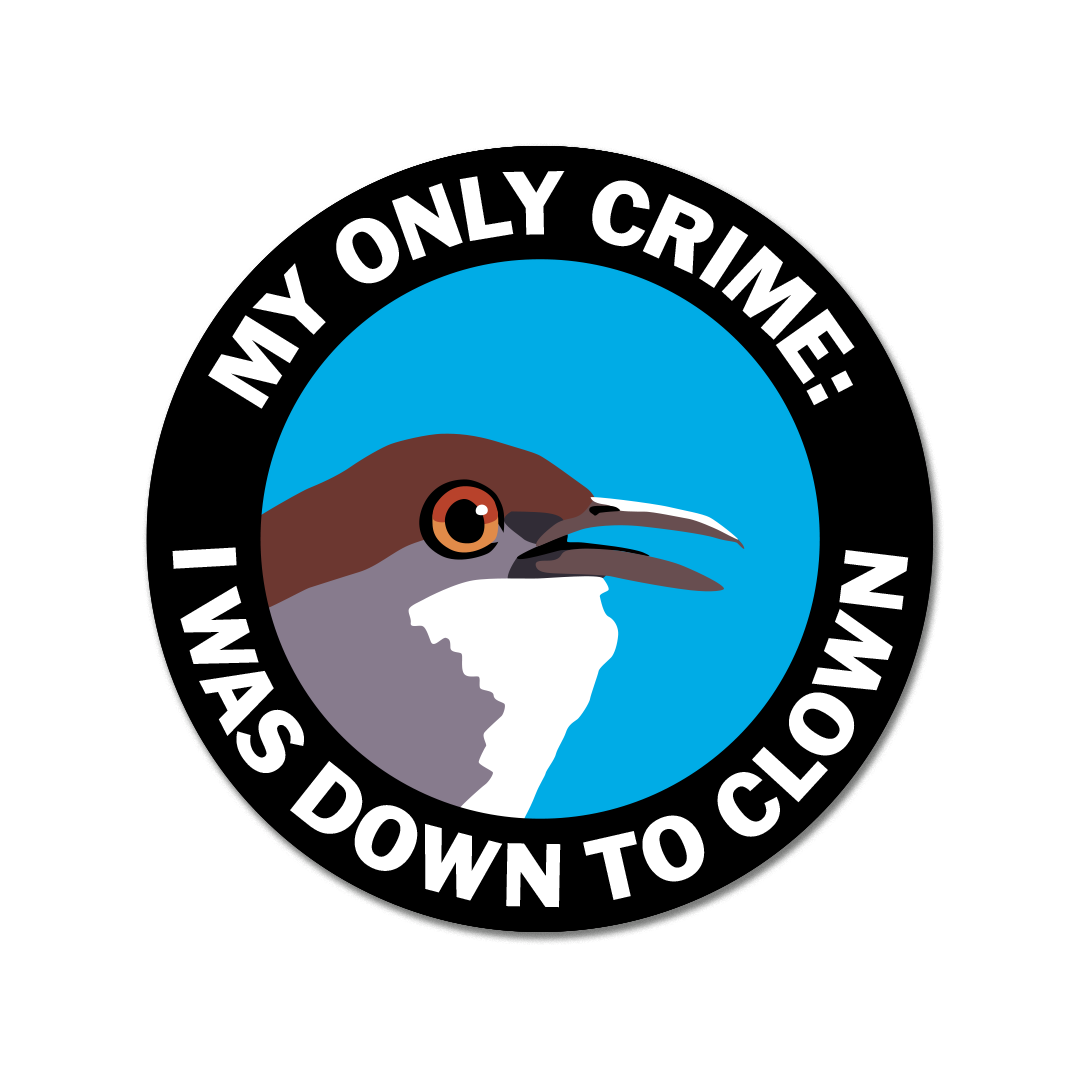 The Mincing Mockingbird - Down to Clown Vinyl Sticker