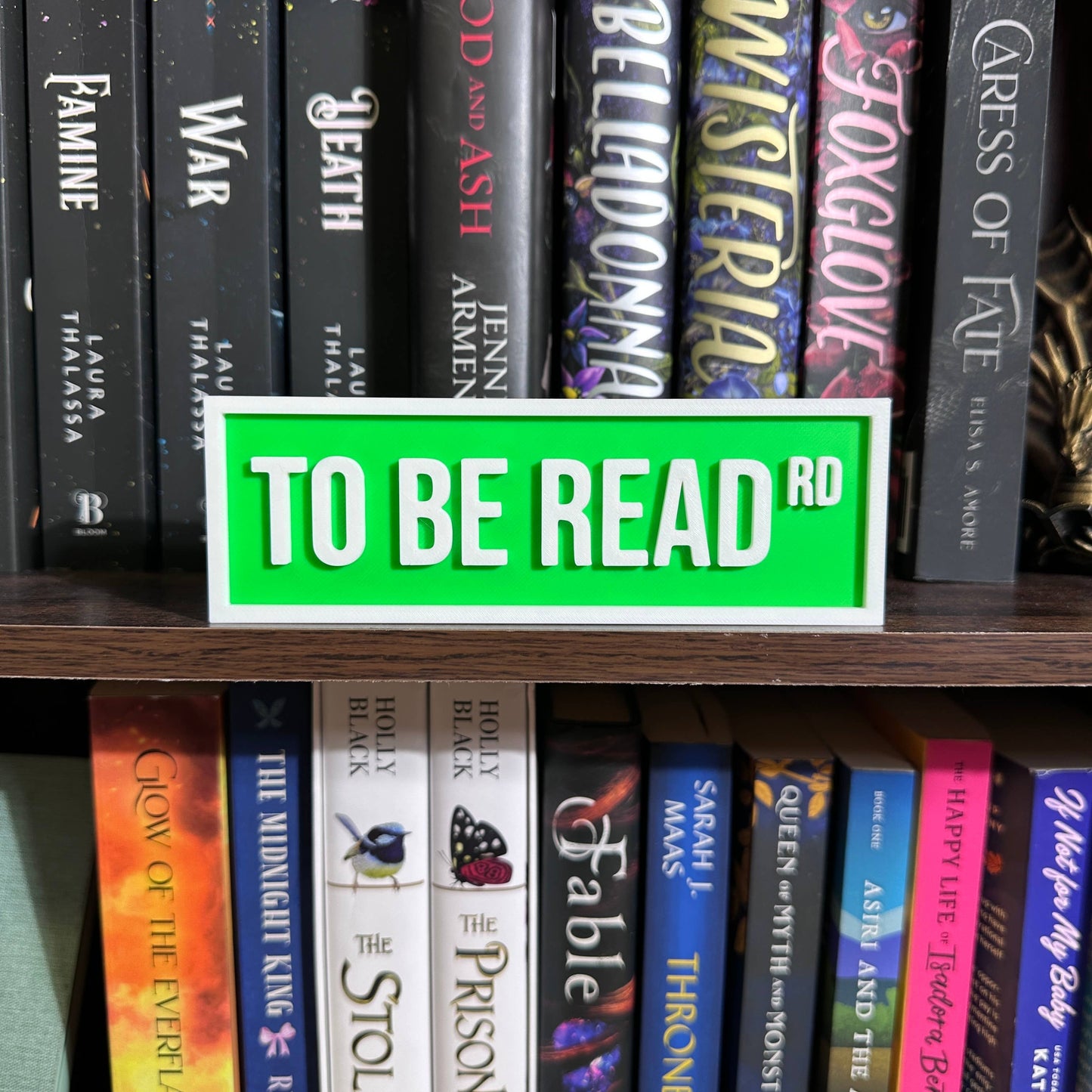The Crafted Nook - To Be Read Street Sign | Bookshelf Decor: Red