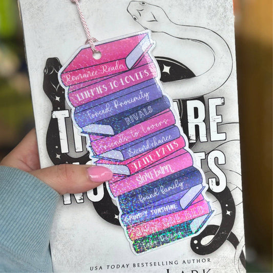 Awfullynerdy.co - Romance Tropes Cardstock Bookmark: Add Tassel