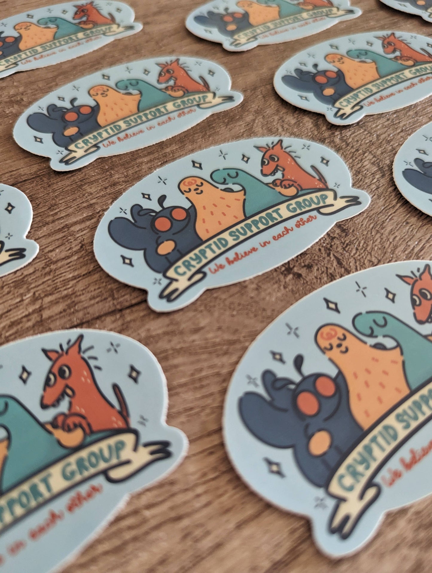 Sadsquatch - Cryptid Support Group - Cute Sasquatch Mothman Vinyl Sticker