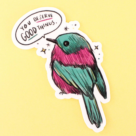 Amy Hartelust Art and Illustration - Bird of Affirmation Vinyl Sticker