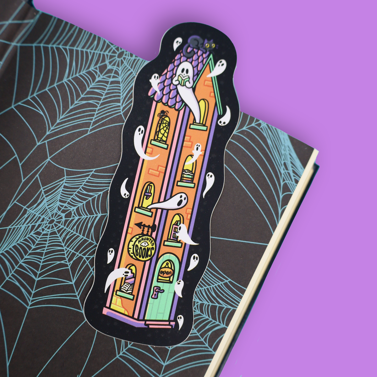 Turtle's Soup - Haunted House Bookstore, Cute Ghosts, Bookmark