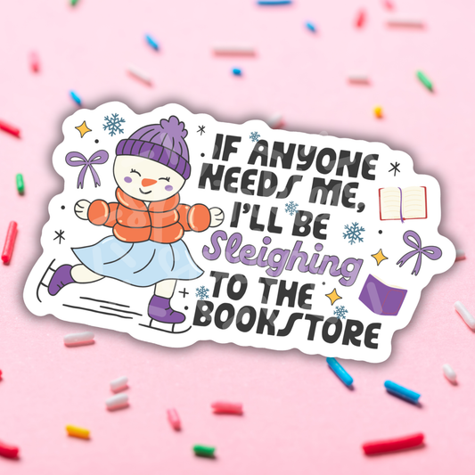 Sprinkles Studios - Sleighing To The Bookstore Vinyl Sticker