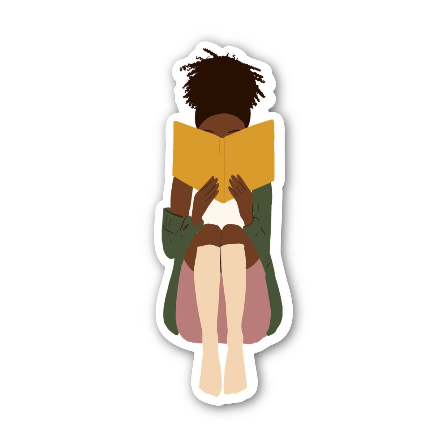 CheerNotes Greeting Cards & Stationery - Nose in a Book Sticker - Brown