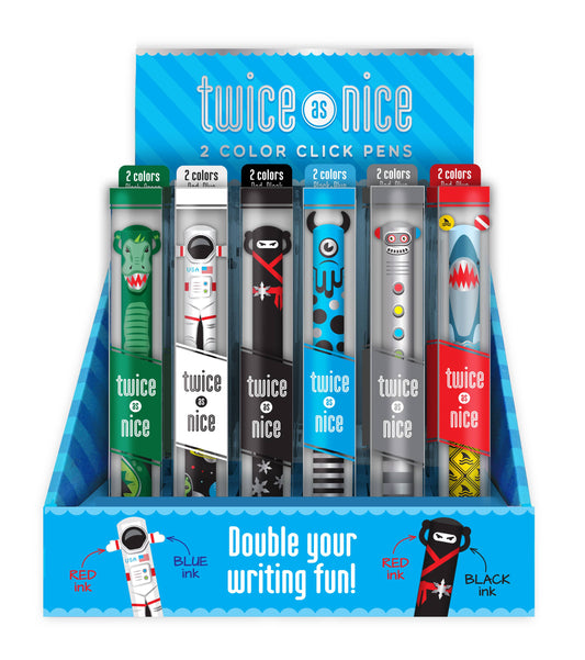 SNIFTY - TWICE AS NICE METALLIC 2 COLOR CLICK PEN