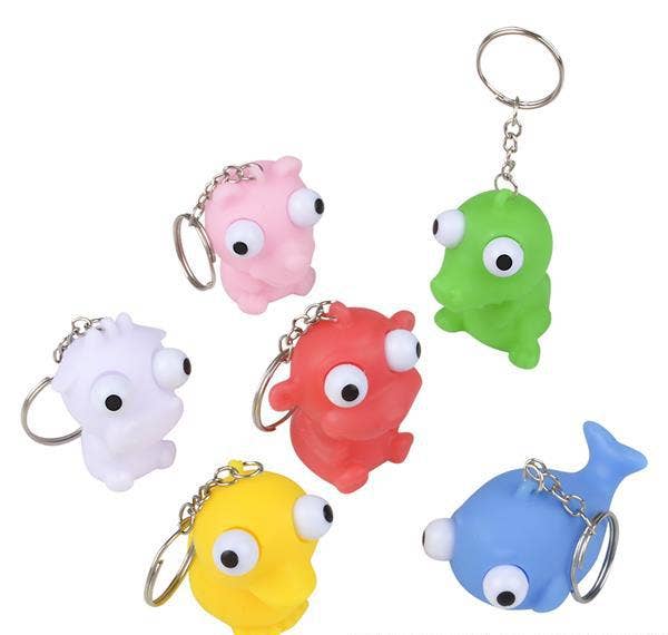 La Luna Bella - Toys - 2" SQUEEZE ANIMAL POPPING EYE KEYCHAIN LLB Keychain