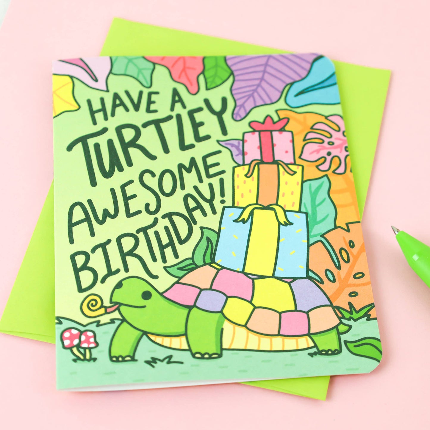 Turtle's Soup - Turtley Awesome Stationery Happy Birthday Card