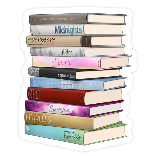 Shop Trimmings - Taylor Swift Albums as Books Sticker