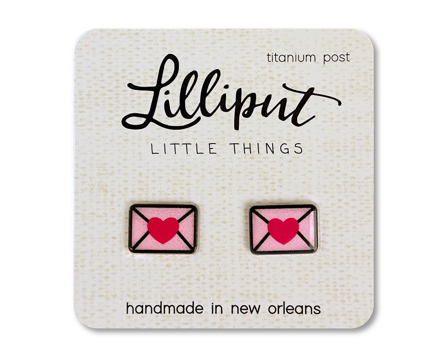 Lilliput Little Things - Love Letter Earrings // Valentines Day: Pink
