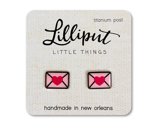Lilliput Little Things - Love Letter Earrings // Valentines Day: Pink