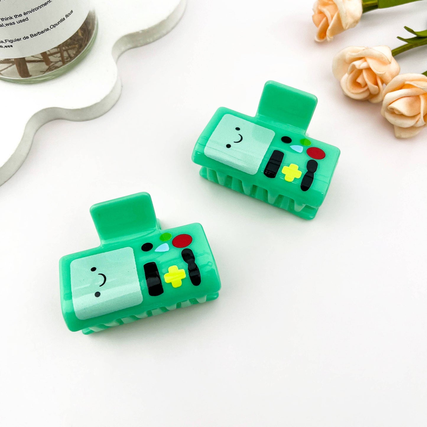 mildstyles - Cartoon Game Robot Print Claw Clip Fun Anime Style: Green