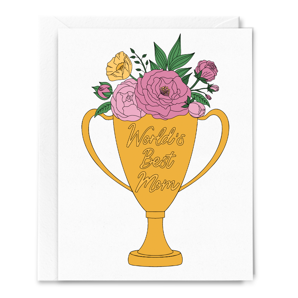 Sammy Gorin LLC - World's Best Mom Flower Trophy Card