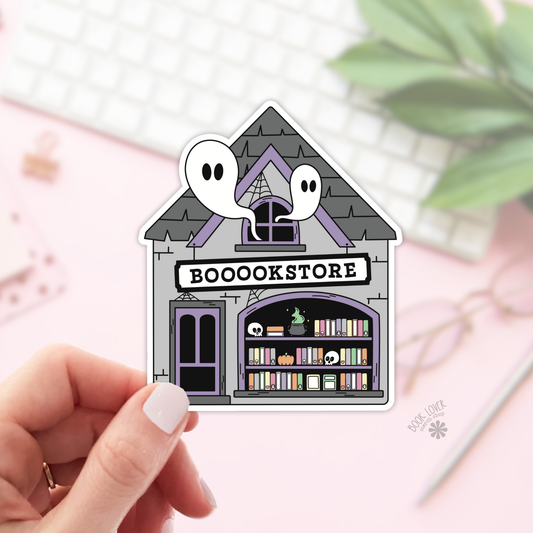 Book Lover Merch Shop - Halloween Ghost Spooky Bookstore Stickers / Bookish Stickers: 3''