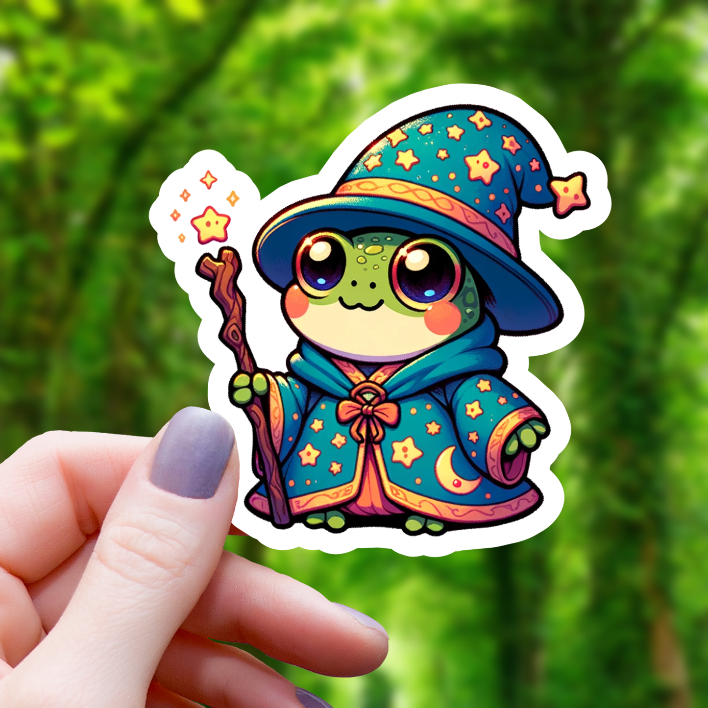 Mimic Gaming Co - Chibi Wizard Frog Sticker - 3"