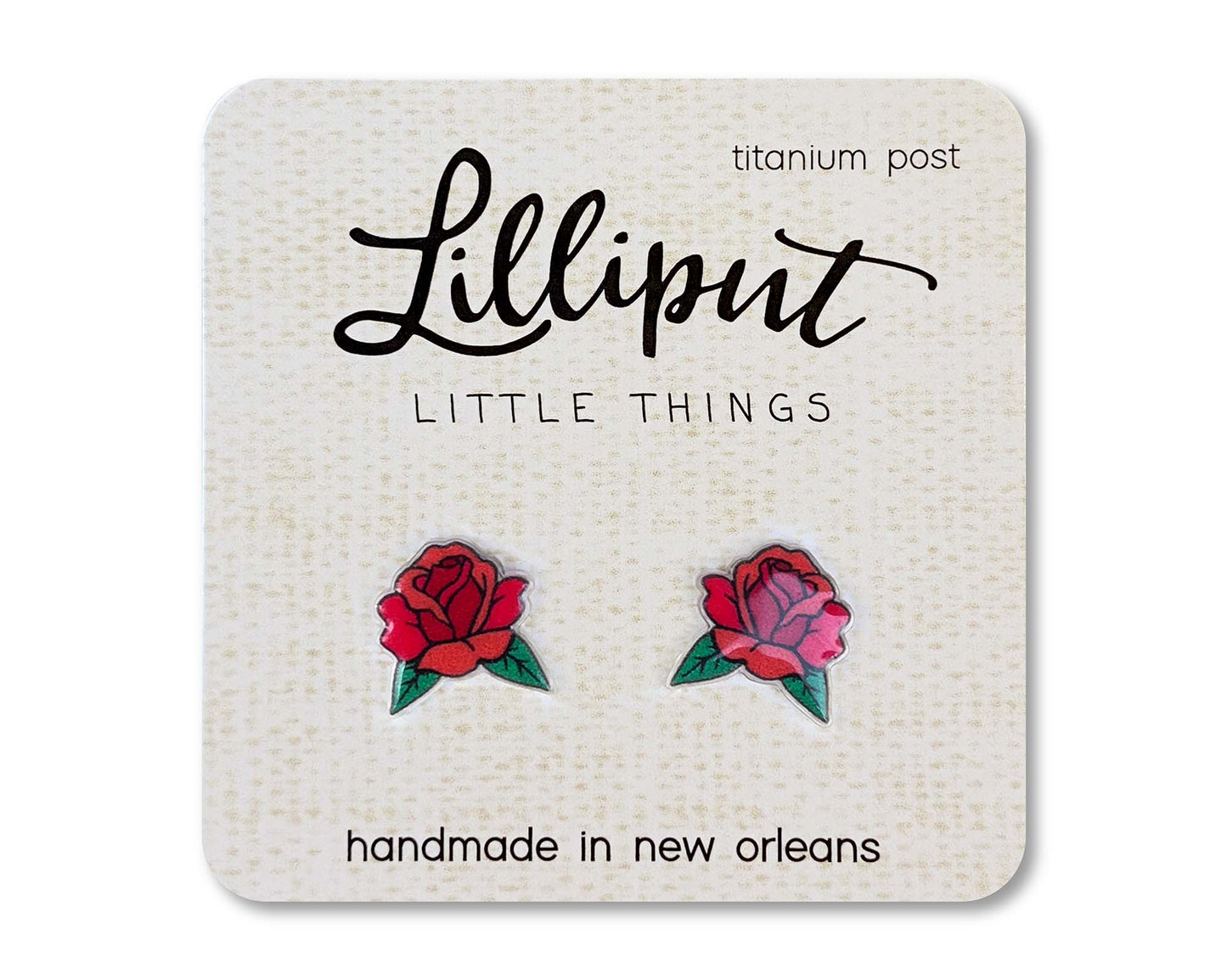 Lilliput Little Things - Red Roses Earrings // Valentines Day
