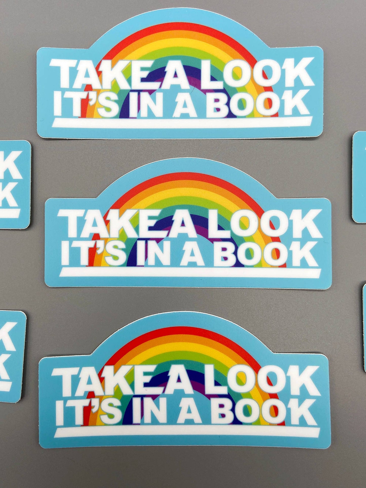 The Red Swan Shop - Vinyl Decal - Take A Look - Reading Rainbow