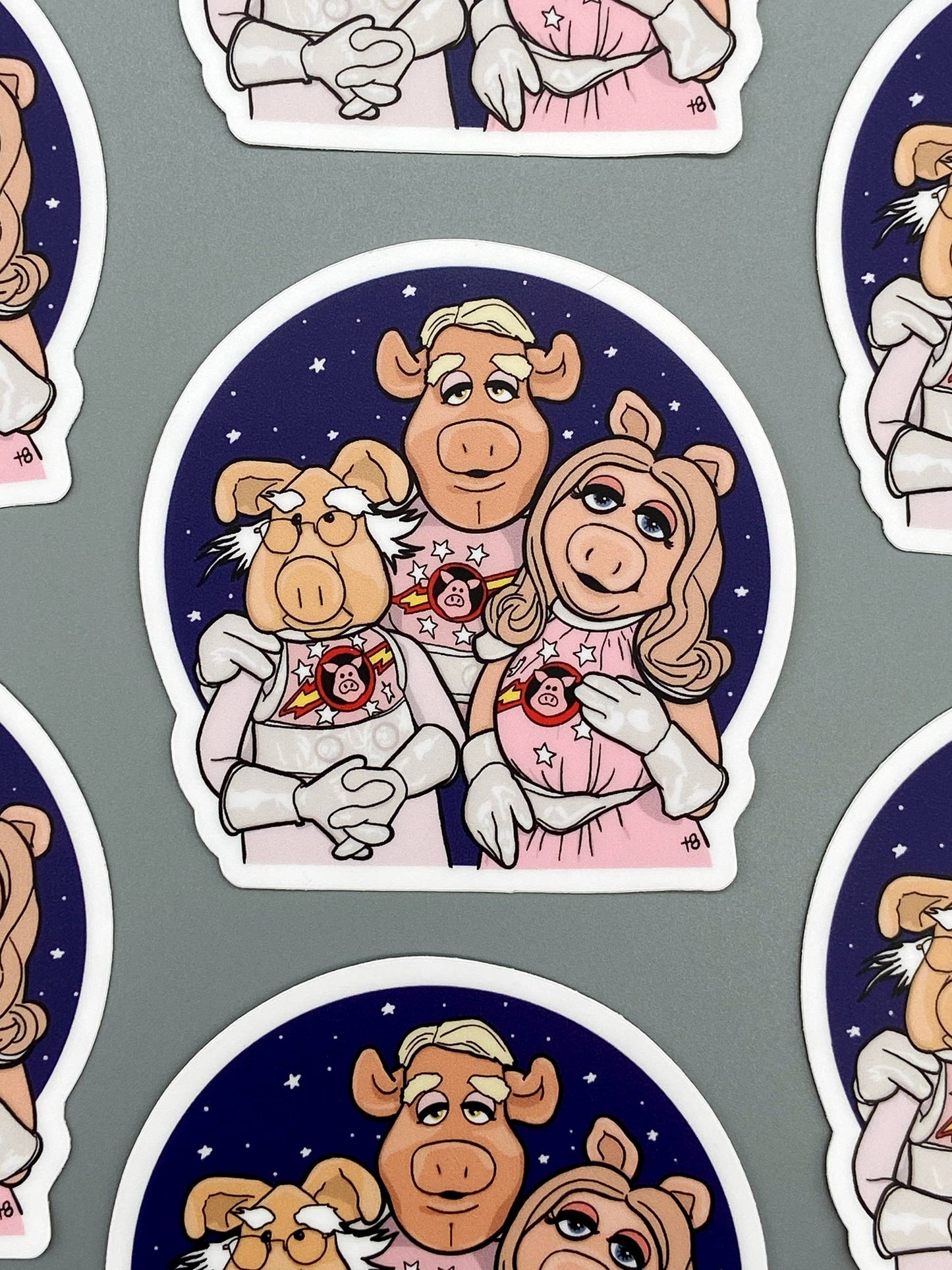 The Red Swan Shop - Vinyl Decal - Pigs In Space - The Muppets