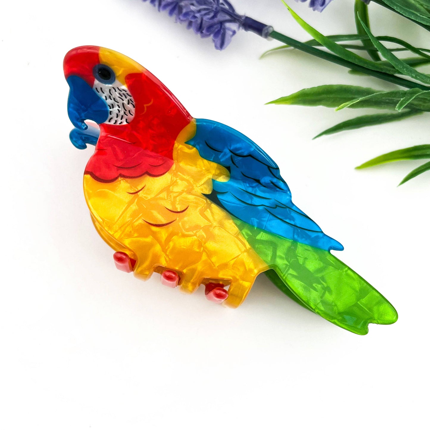 mildstyles - Colorful Cartoon Bird Acrylic Hair Claw – Cute Design: A