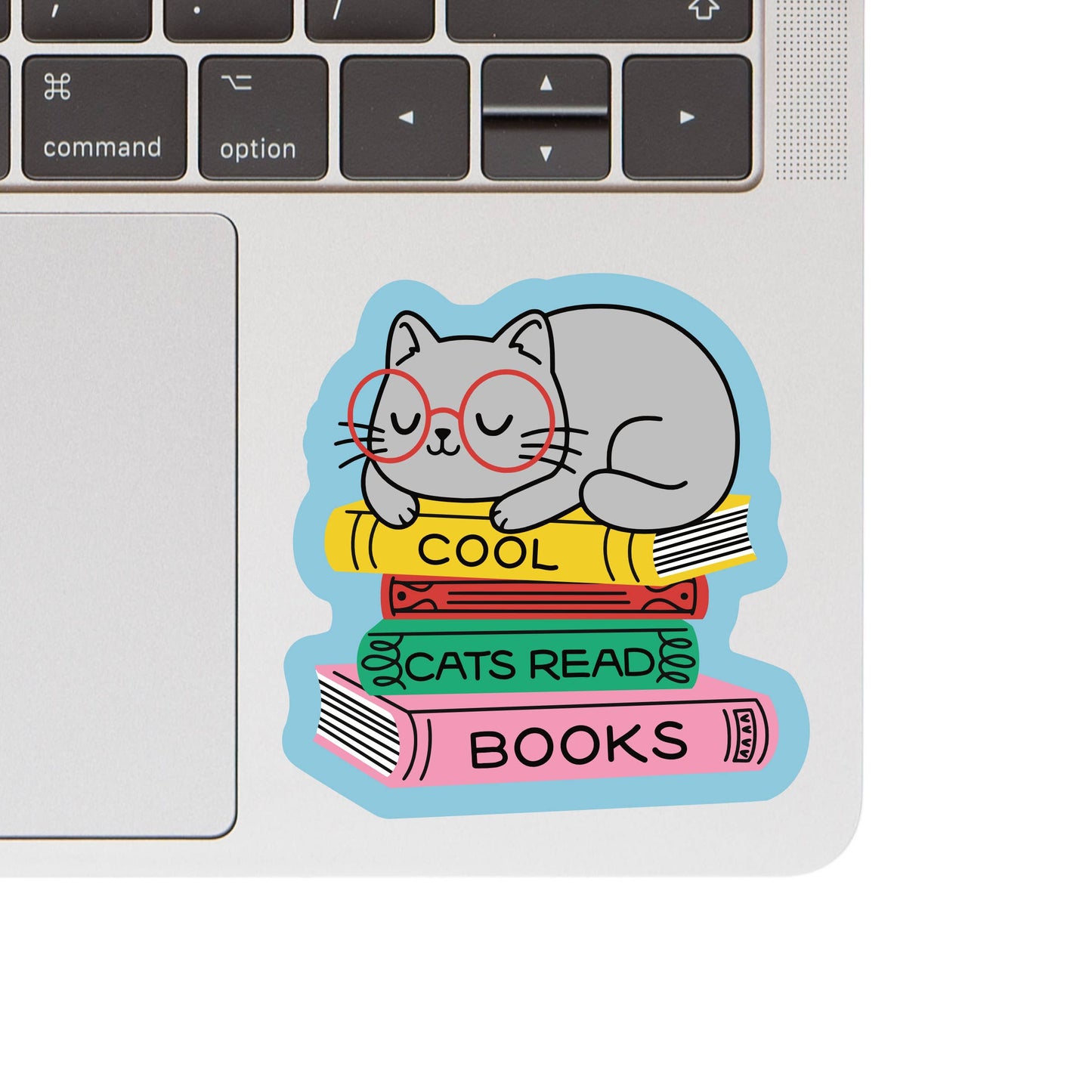 Juju and Moxie - Cute Kitty Cat Read Book Lit High Quality Vinyl Sticker