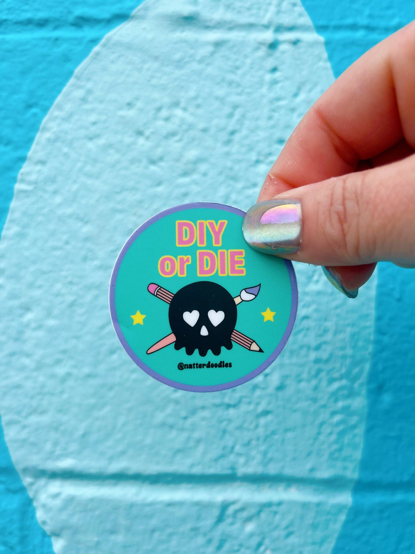 NatterDoodle - DIY or Die Crafting Creative Artist Waterproof Vinyl Sticker