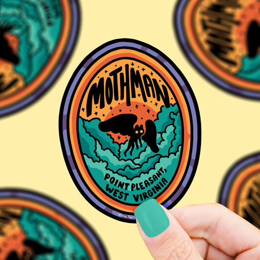 Turtle's Soup - Mothman Cryptid  Location Sighting Vinyl Sticker