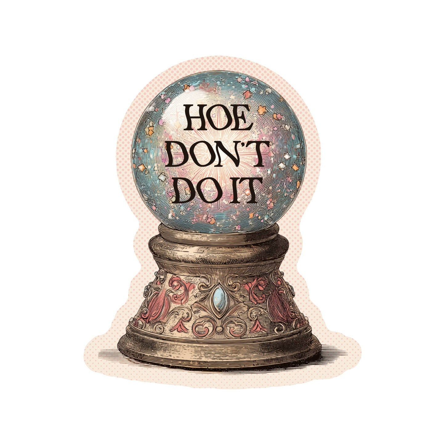 Juju and Moxie - Funny Omen Crystal Ball High Quality Vinyl Sticker