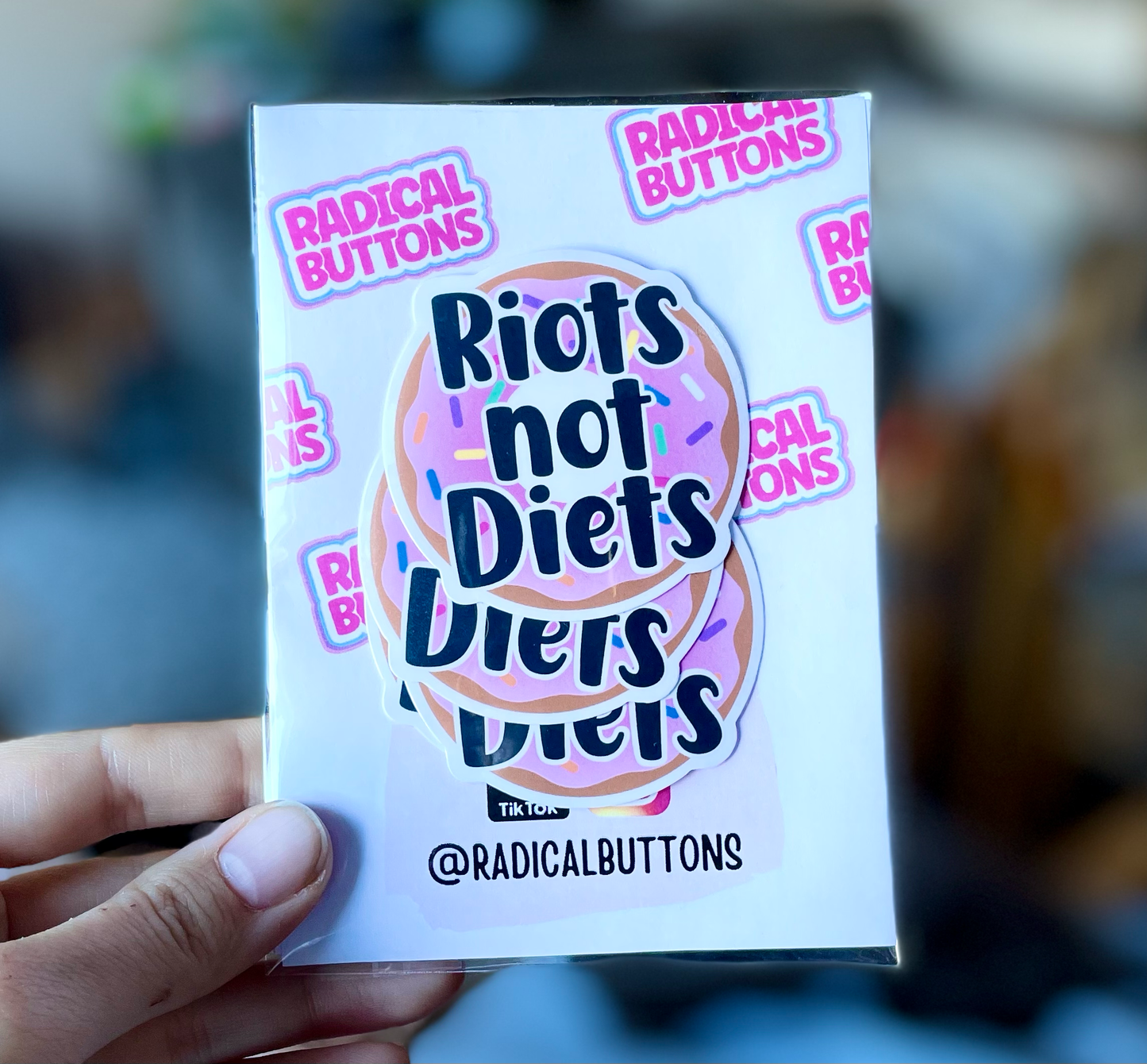 Radical Buttons - Feminine rage sticker, Feminist  sticker, Laptop sticker 