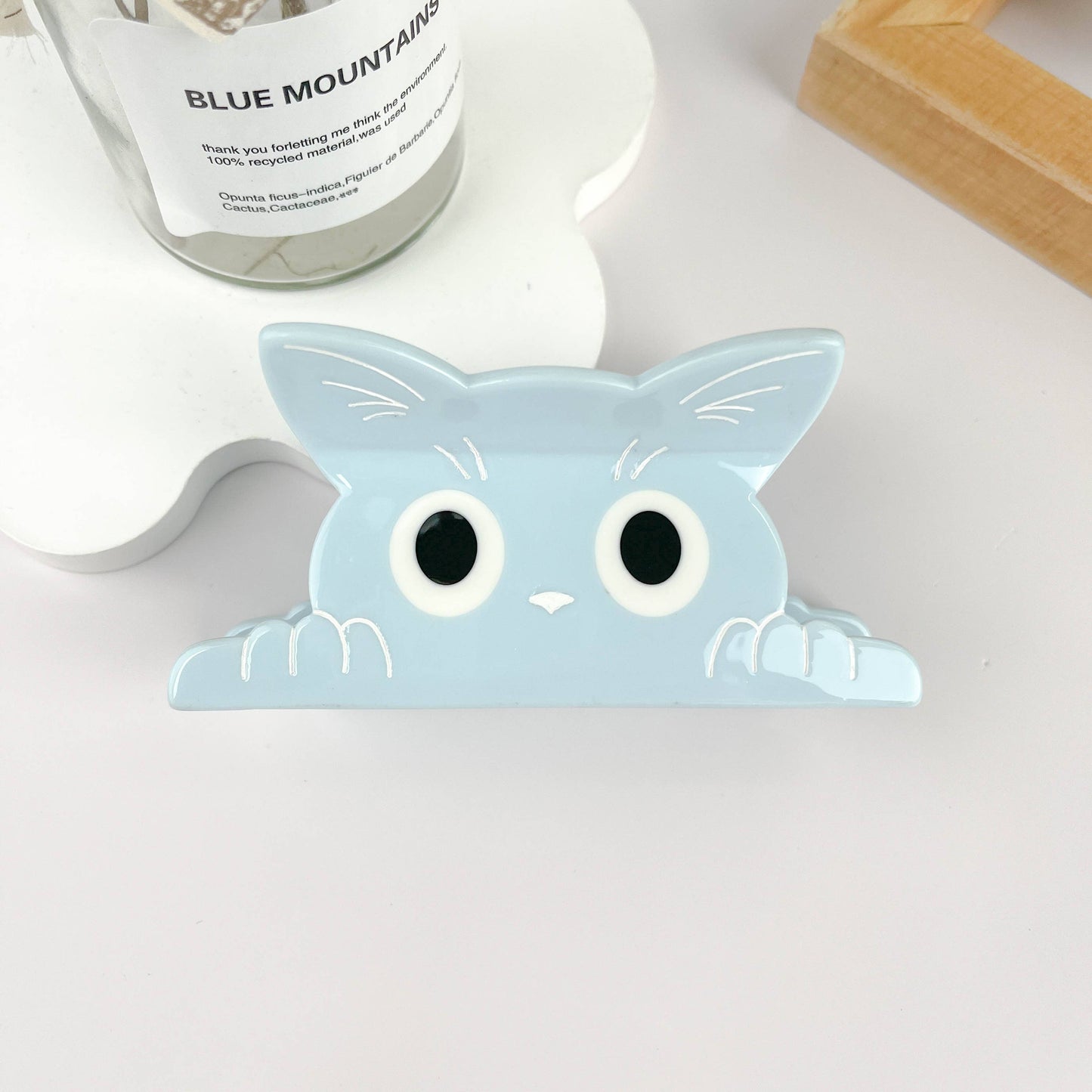 mildstyles - Cute Big Eyes Kitten Solid Hair Clips: Black