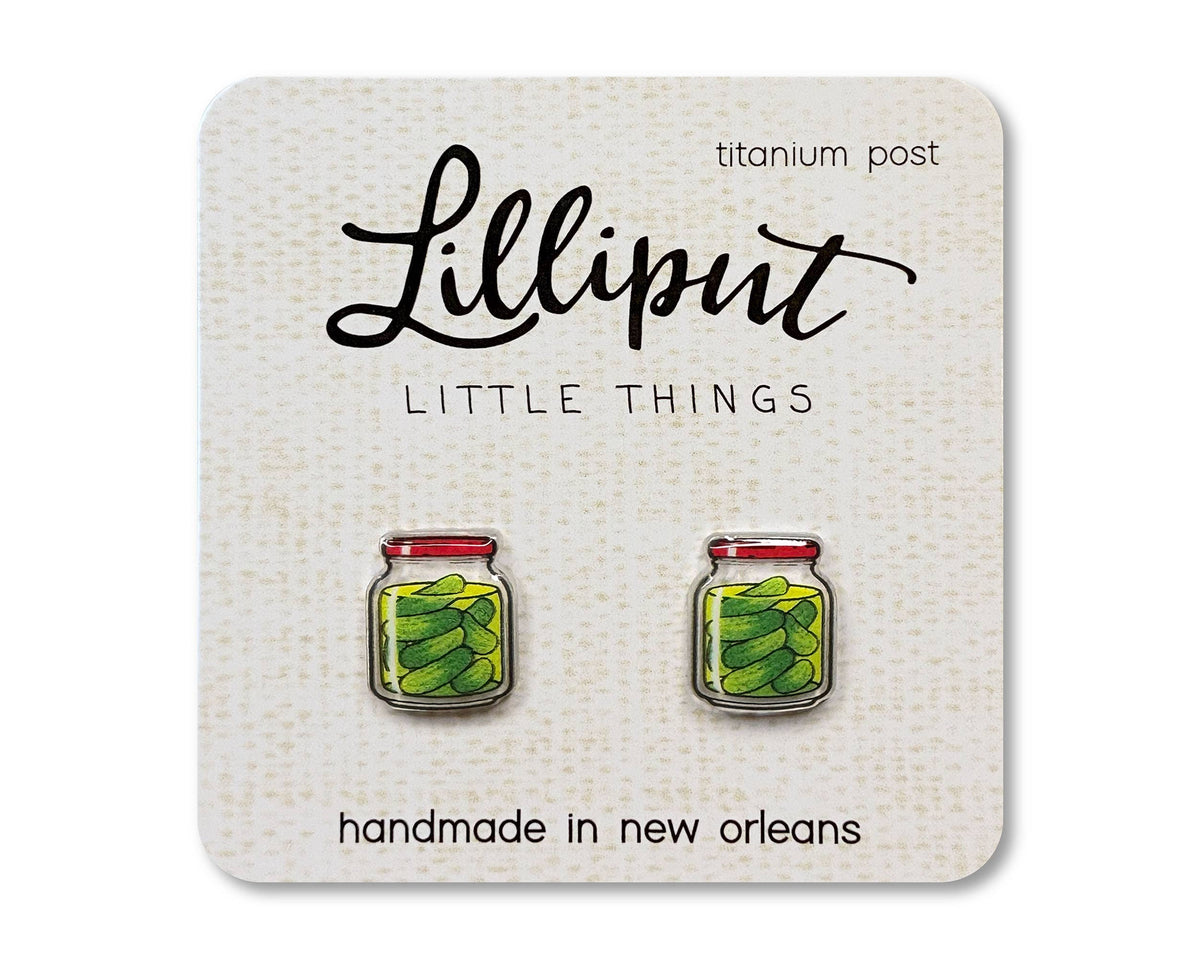 Lilliput Little Things - Pickle Jar Earrings / Quirky Earrings