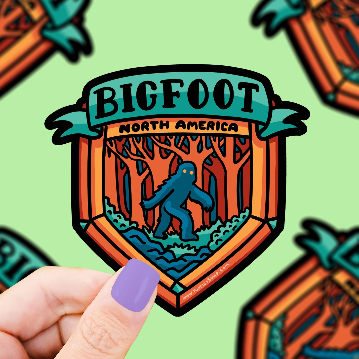 Turtle's Soup - Big Foot Cryptid  Location Sighting Vinyl Sticker