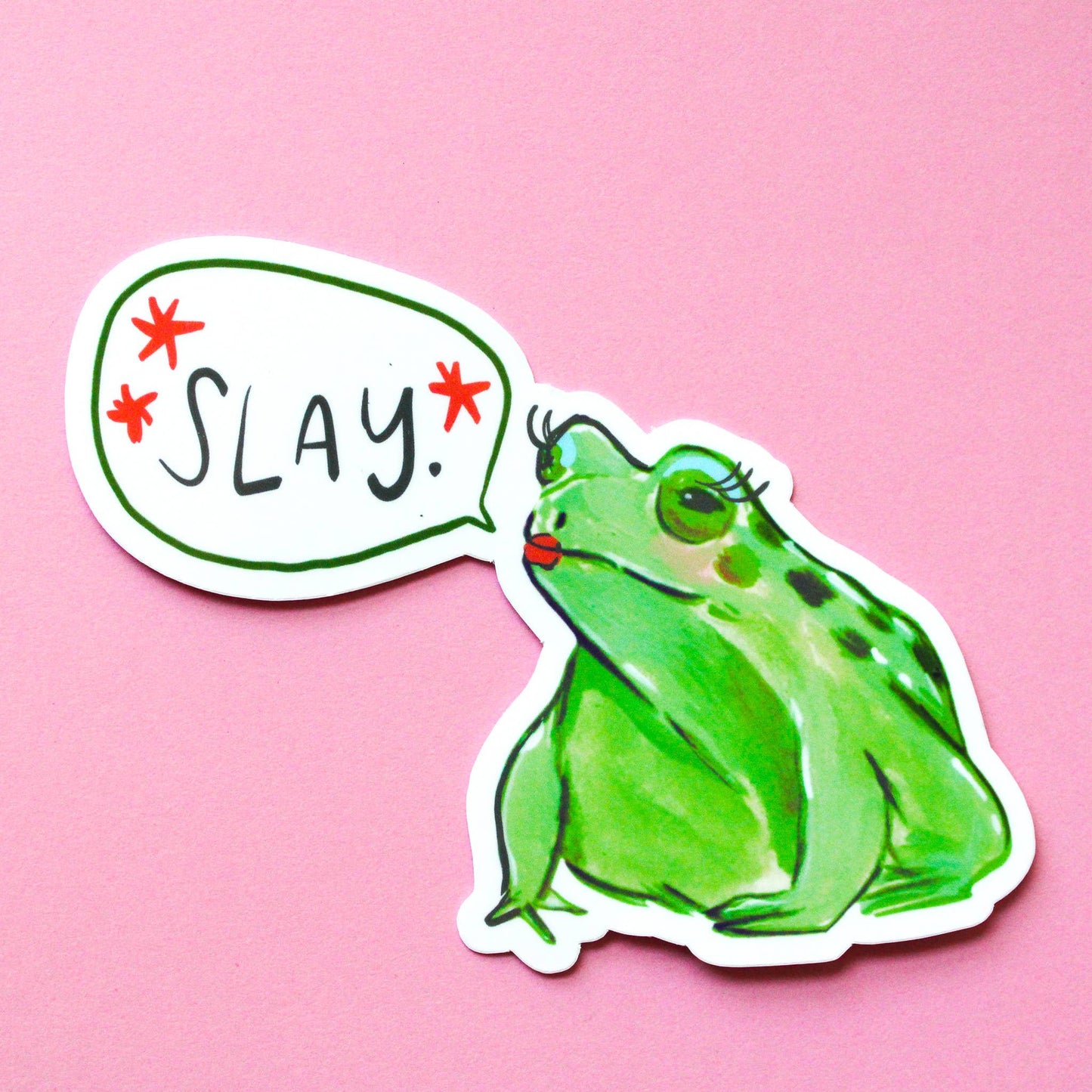 Amy Hartelust Art and Illustration - Slay Frog Vinyl Sticker
