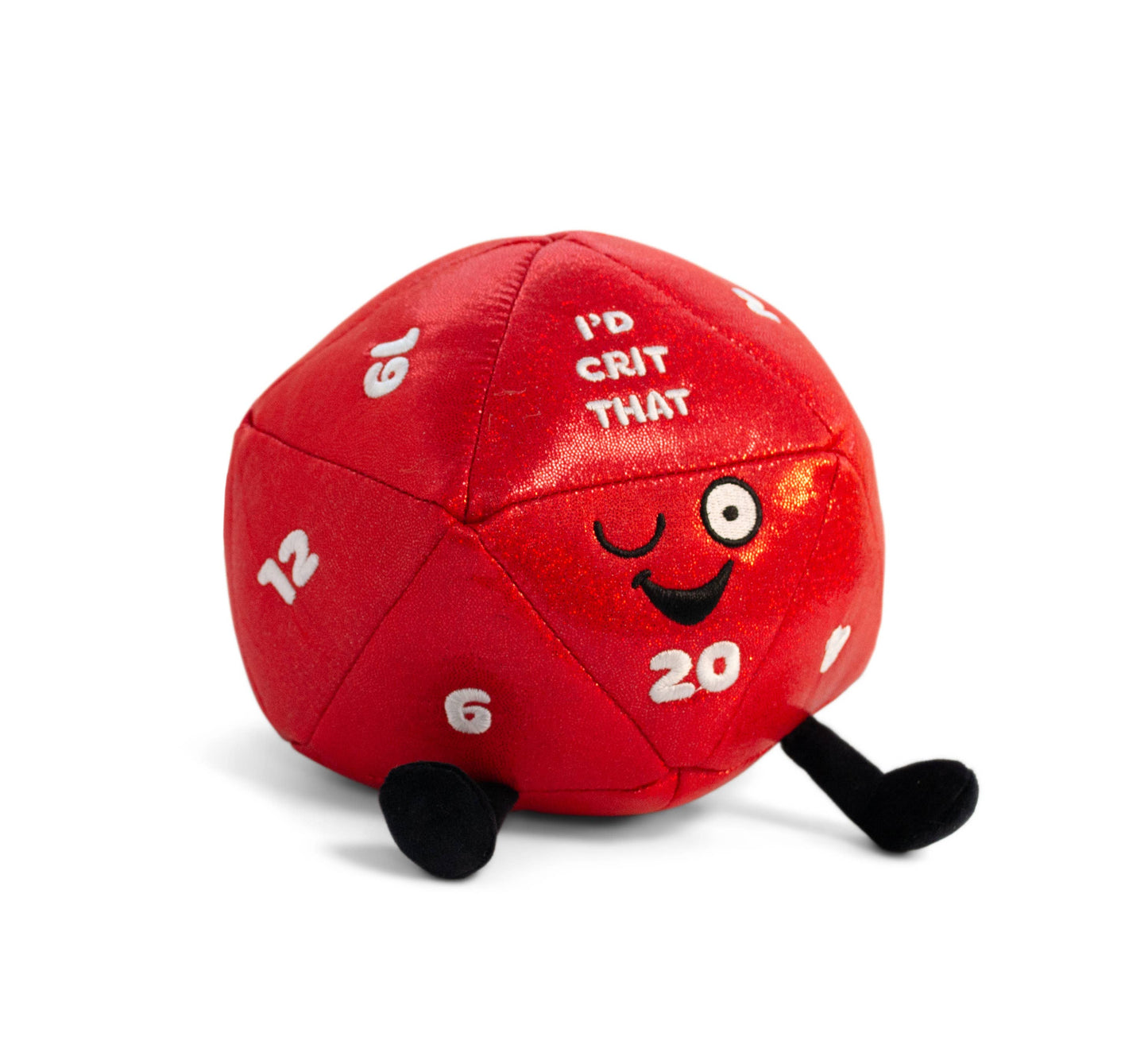 Punchkins - Dice Gamer Plush  "I'D Crit That"  Soft Toy Funny Cute Gift