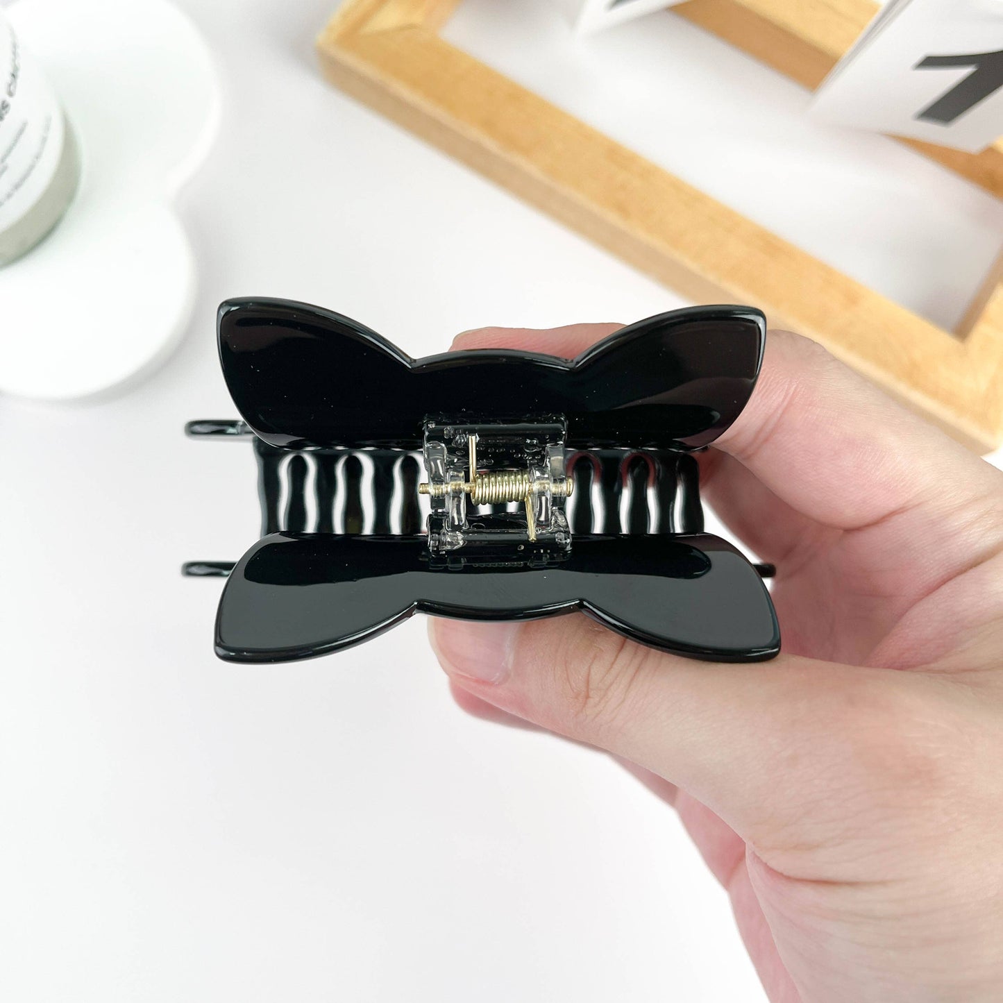 mildstyles - Cute Big Eyes Kitten Solid Hair Clips: Black