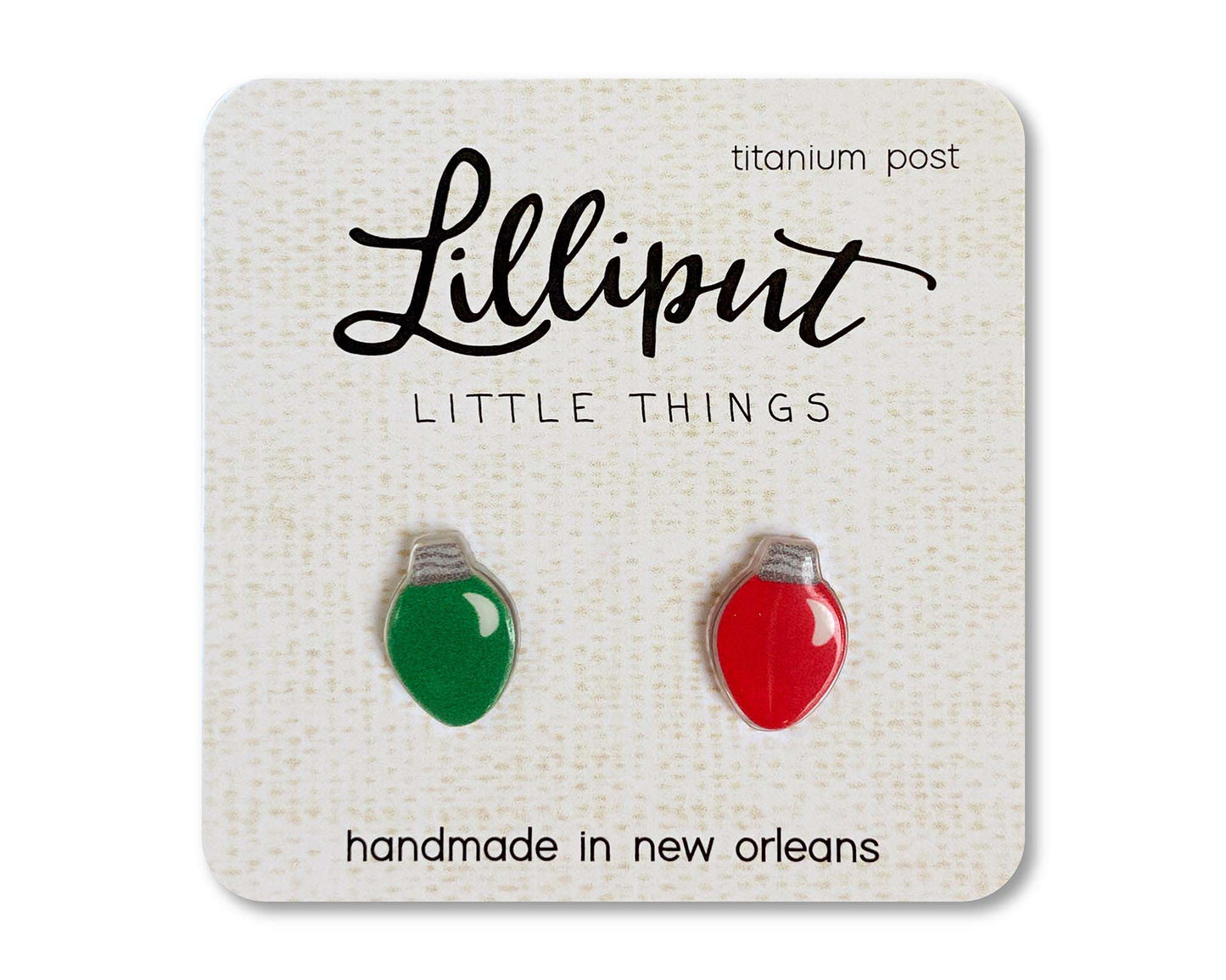 Lilliput Little Things - Christmas Bulb Earrings: Mixed