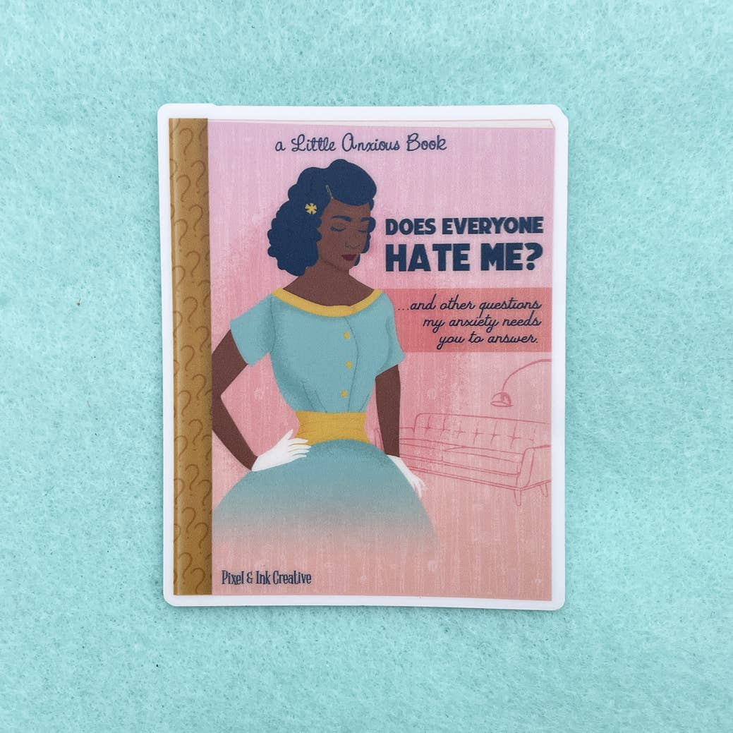 Pixel & Ink Creative - A Little Anxious Book – Funny Retro Anxiety Sticker