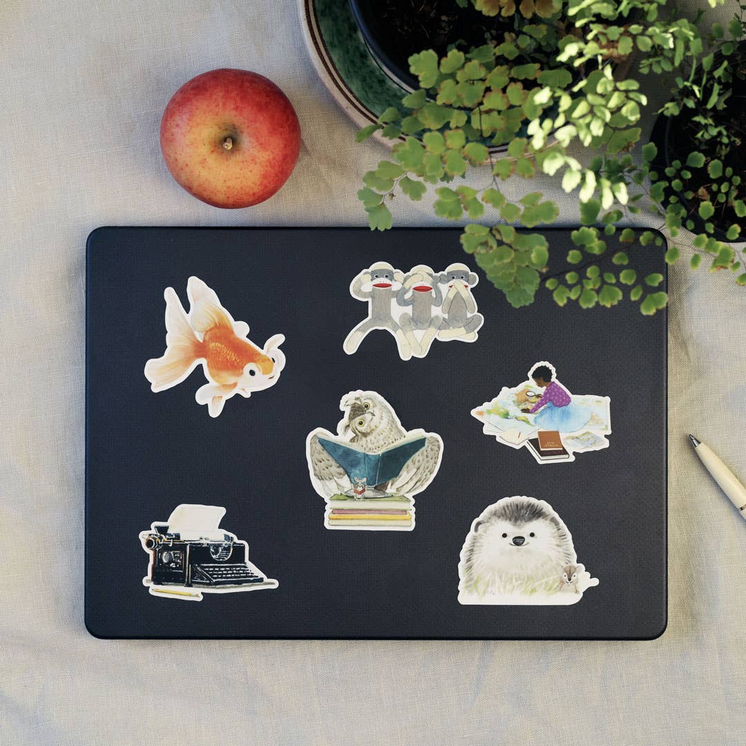 Felix Doolittle - To See the World - Vinyl Stickers - Girl Reading: To See the World