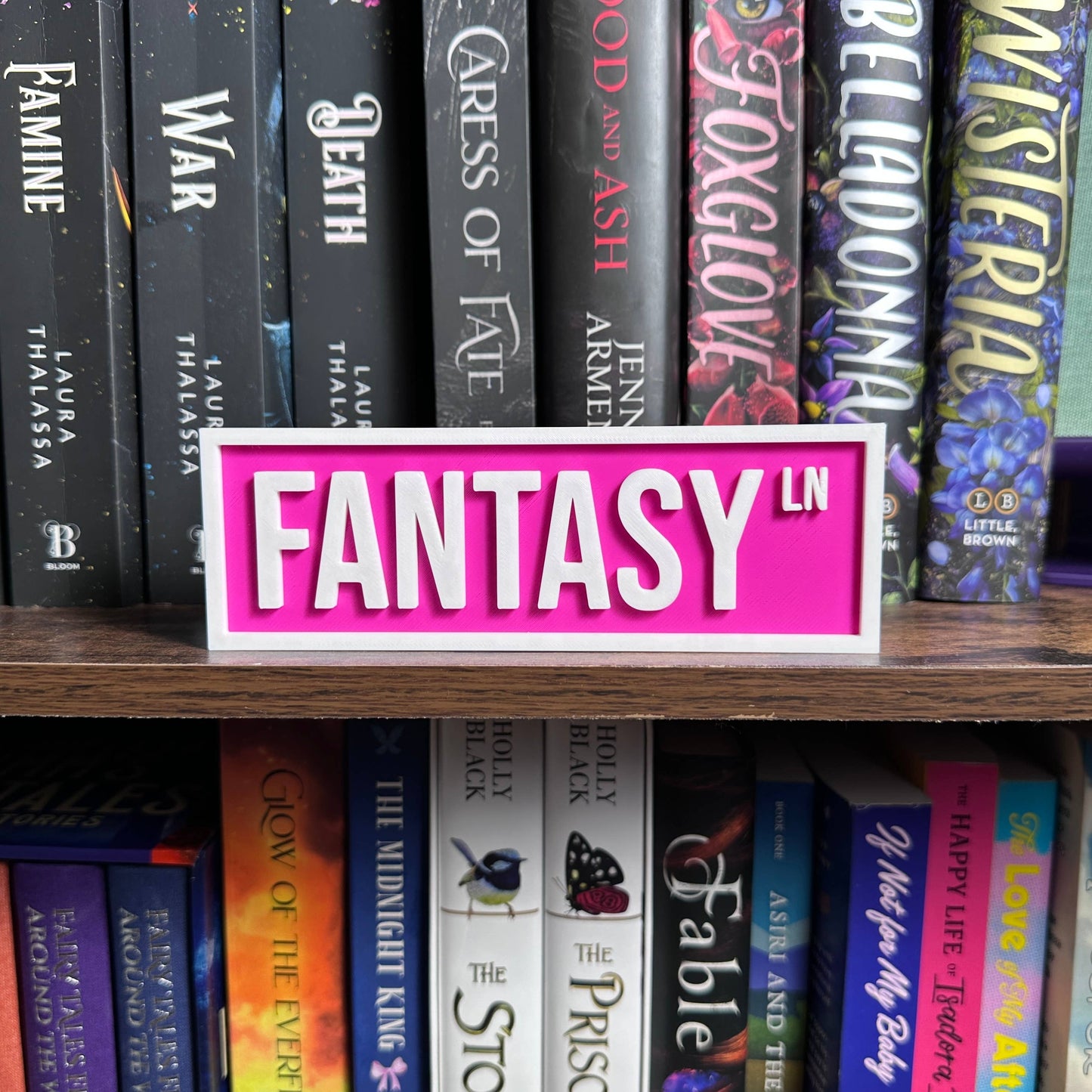 The Crafted Nook - Fantasy Street Sign | Bookshelf Decor: Lilac Purple